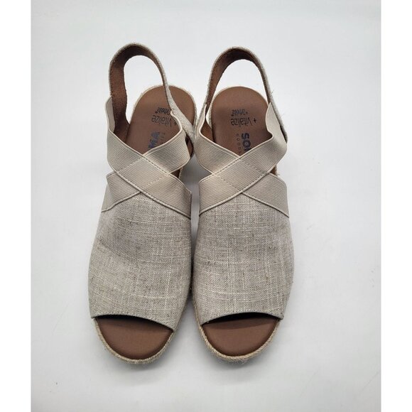 SONOMA Vitalize Ortholite Women's SZ 8.5 Wedge Sandal Chorale Tan - Picture 3 of 10